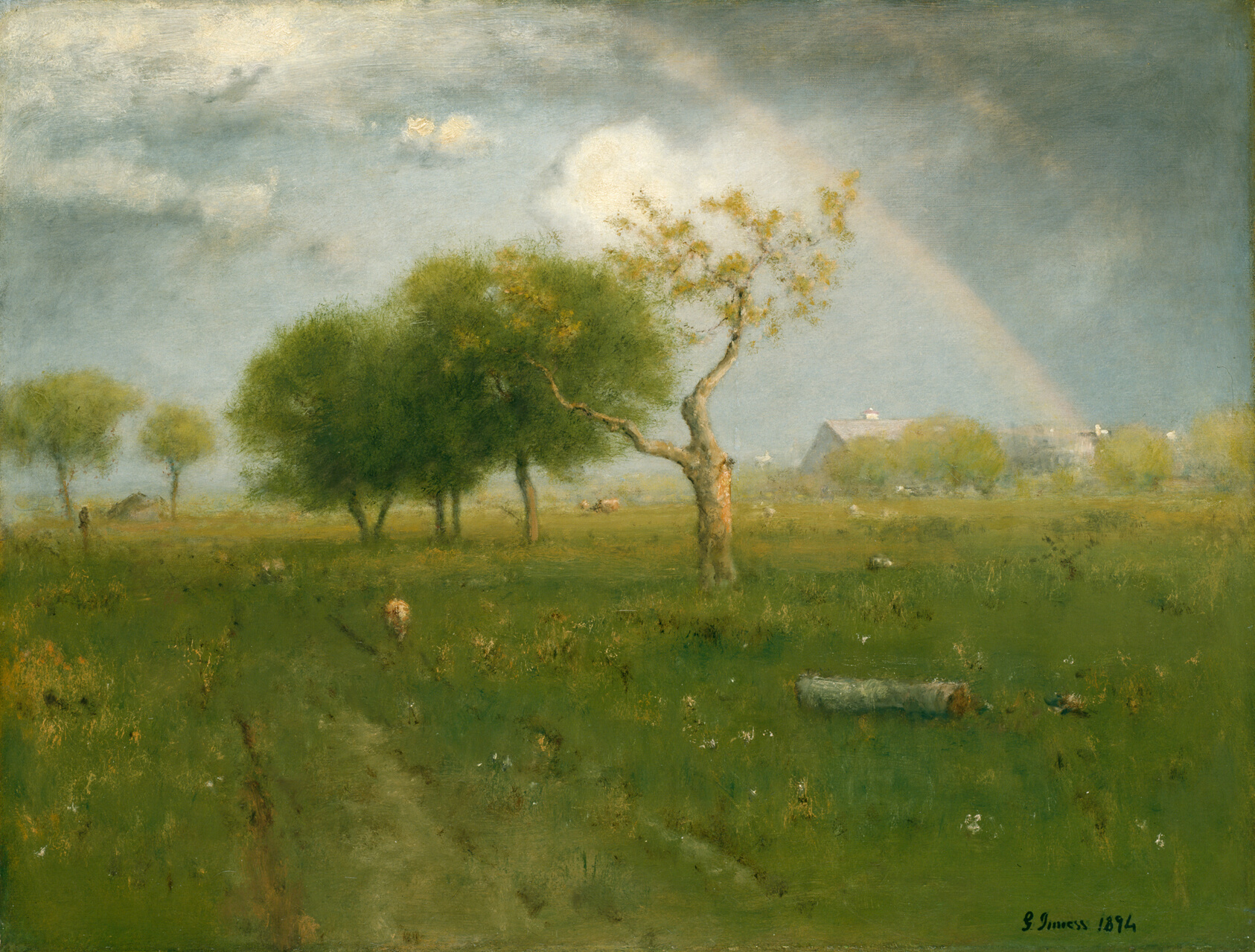 A work made of oil on canvas.