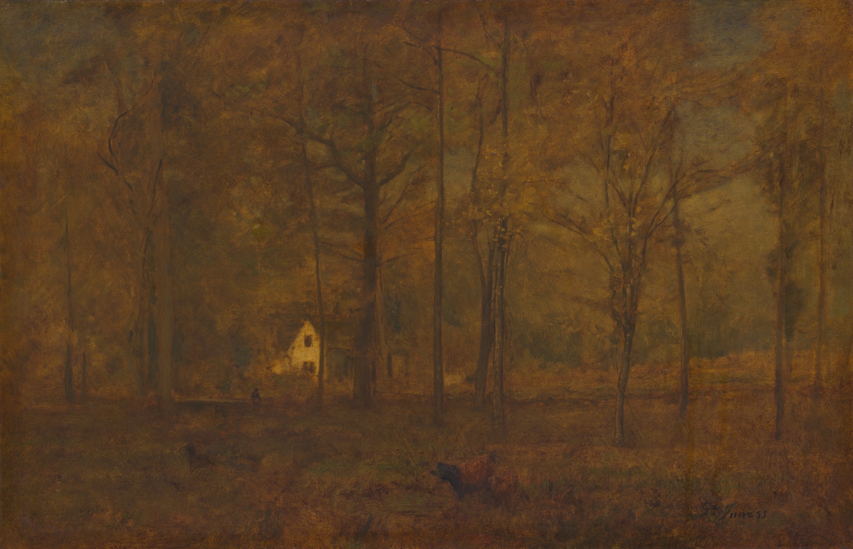 A work made of oil on canvas.