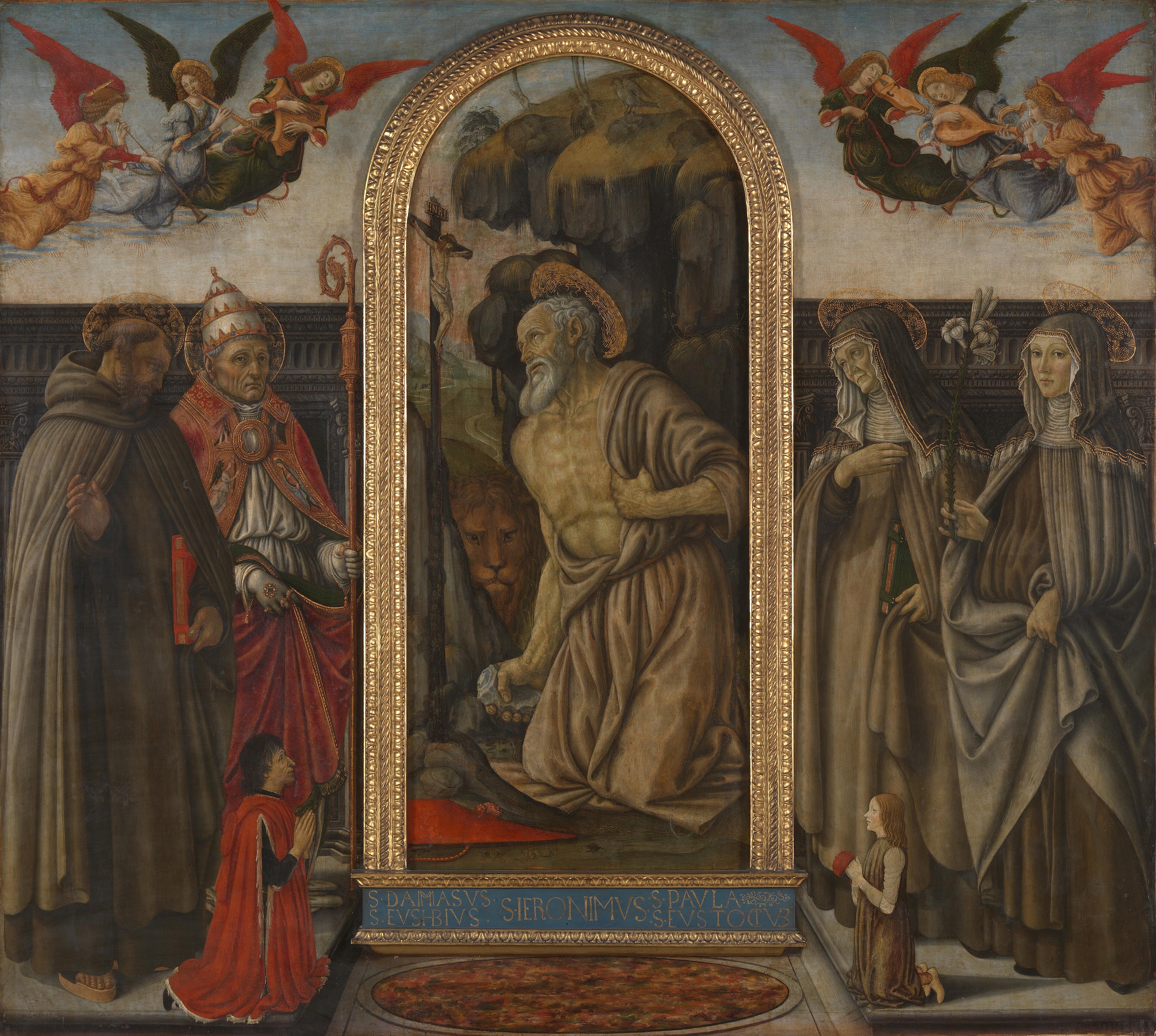 Saint Jerome in Penitence with Saints and Donors by Francesco Botticini
