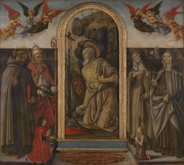 Saint Jerome in Penitence with Saints and Donors by Francesco Botticini