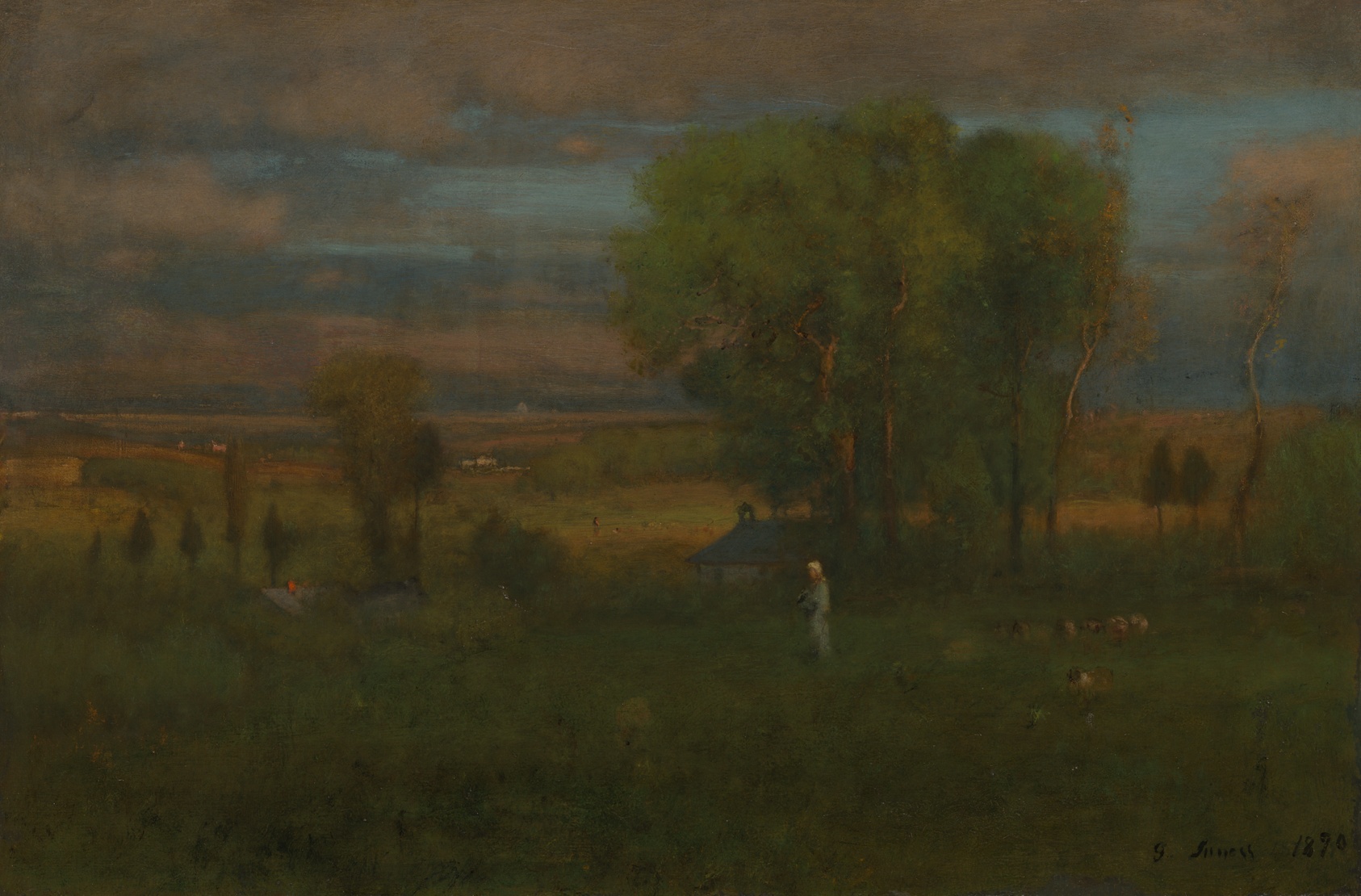 A work made of oil on canvas.