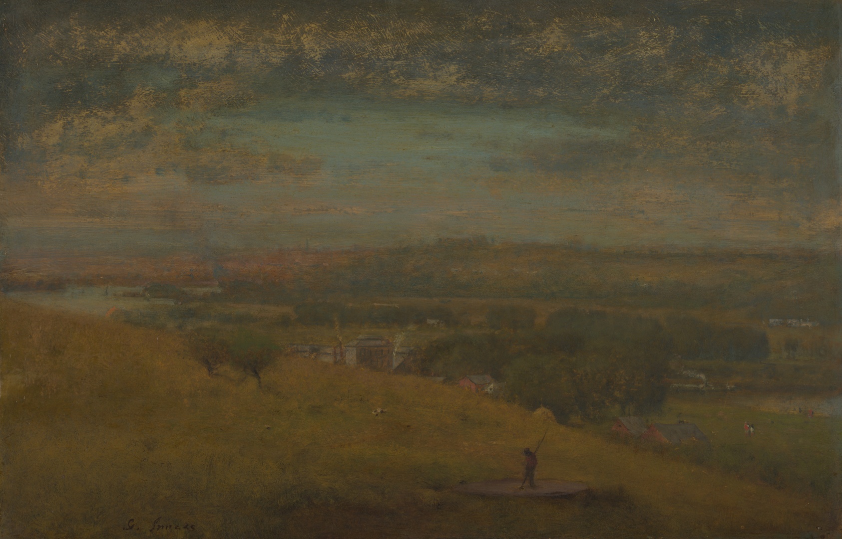 A work made of oil on artist's board.