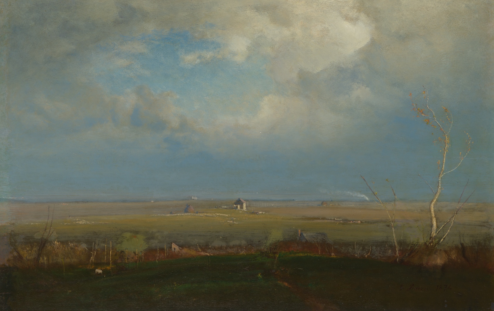 A work made of oil on panel.