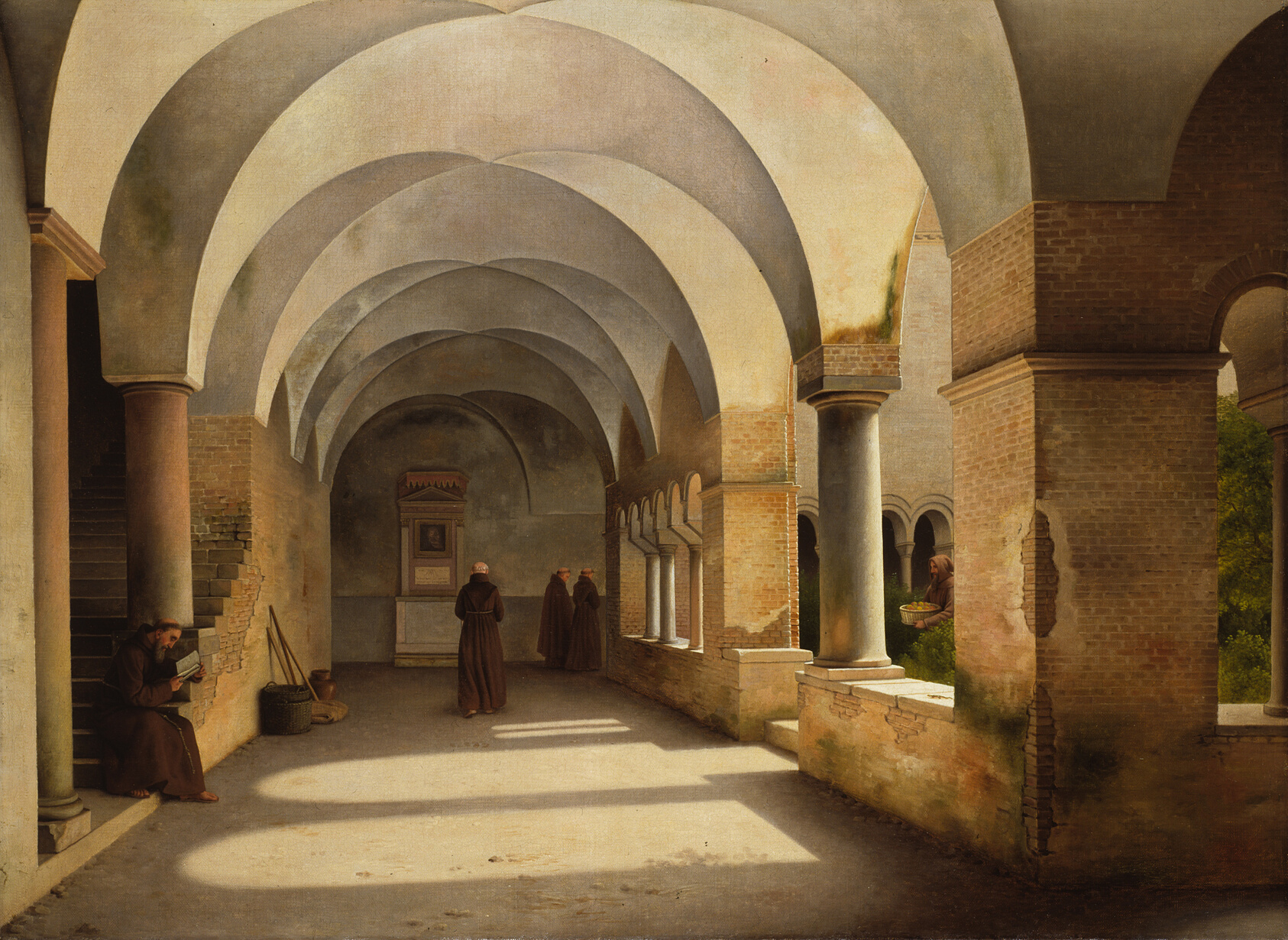 A work made of oil on canvas.