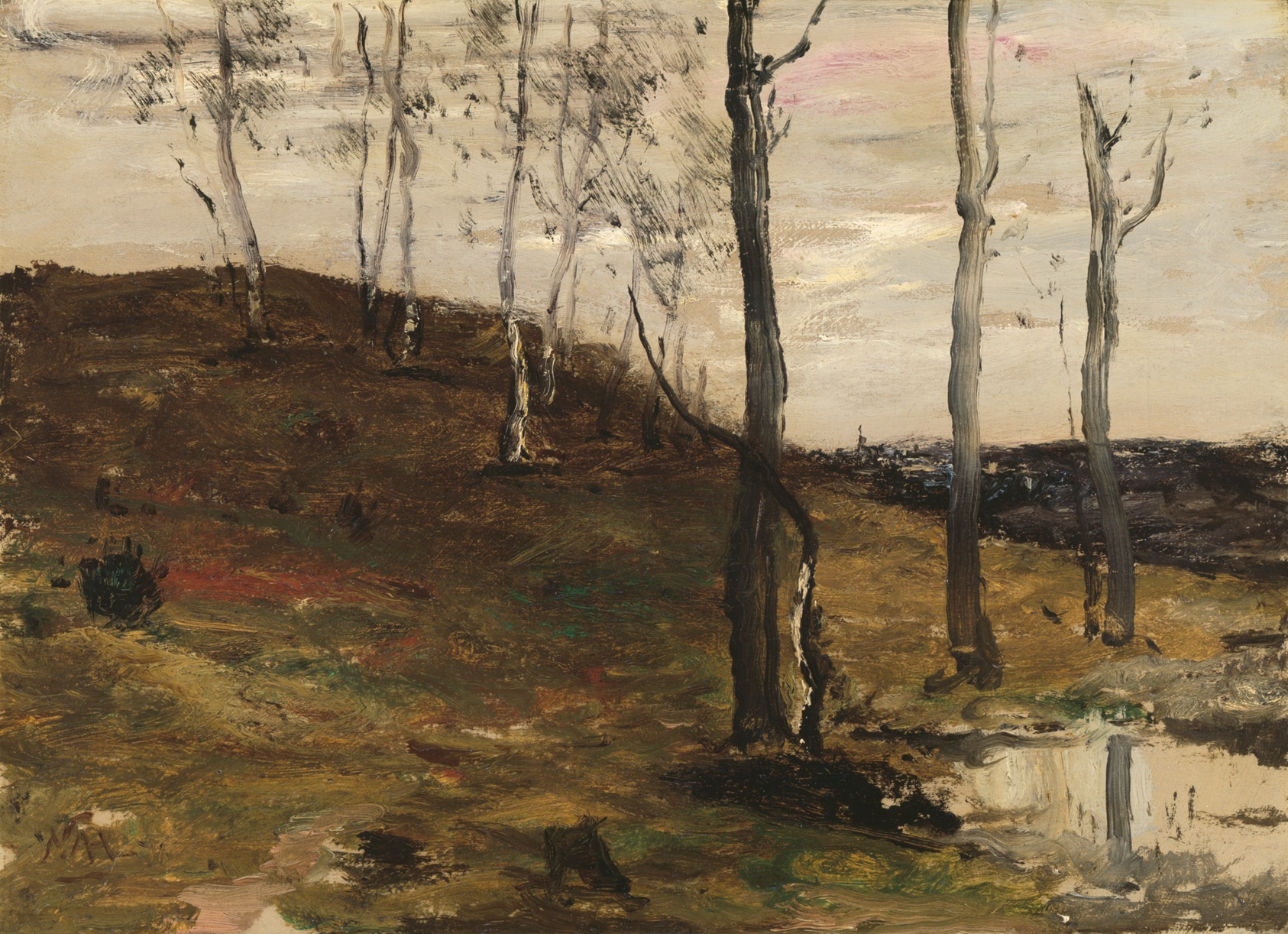A work made of oil on canvas.