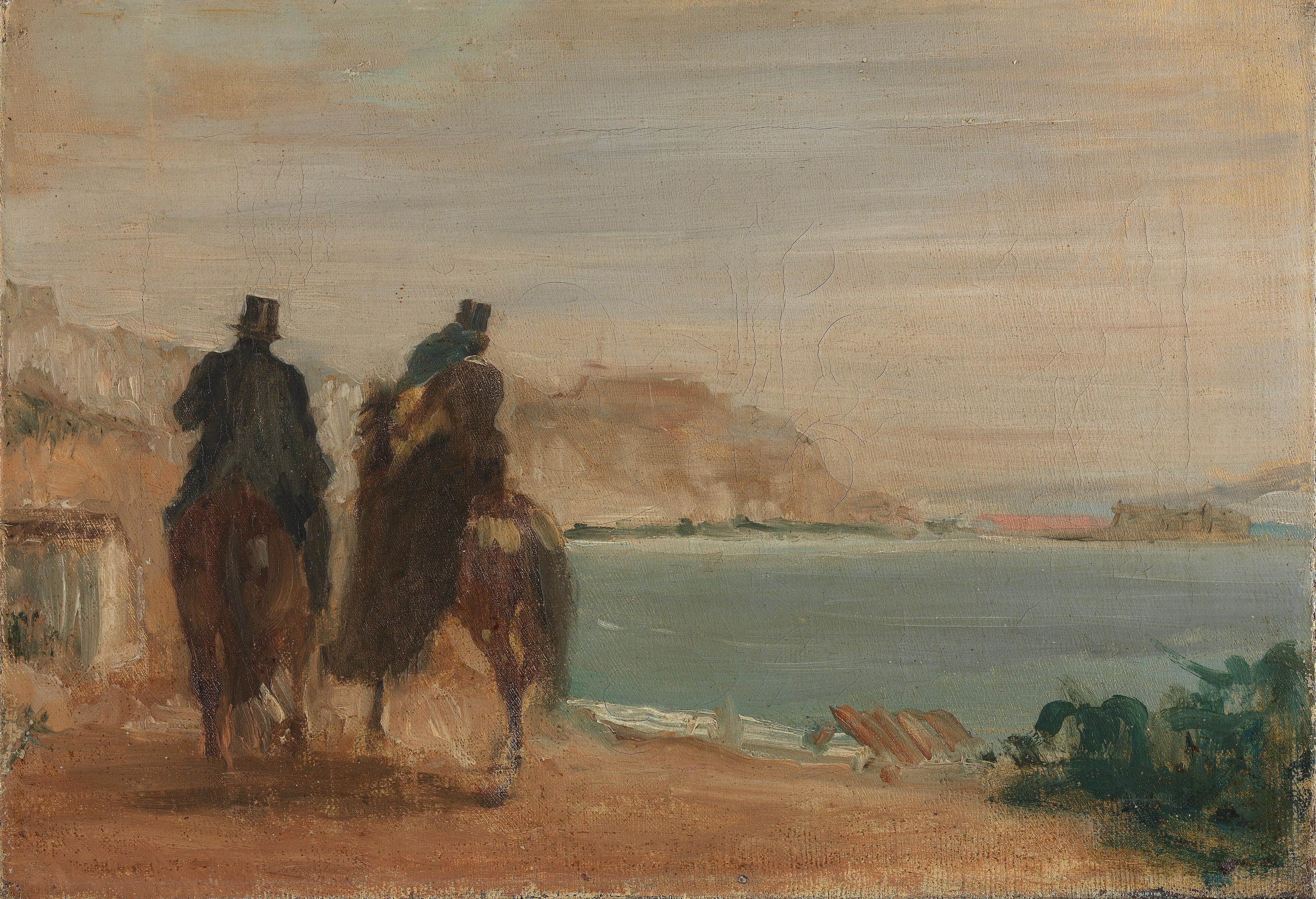 Promenade beside the Sea by Edgar Degas
