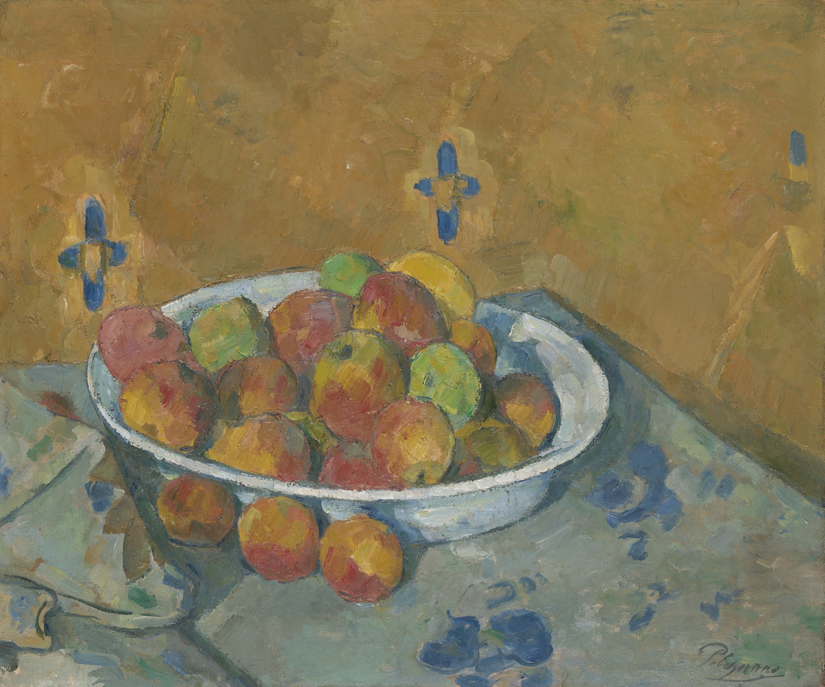 A work made of oil on canvas.