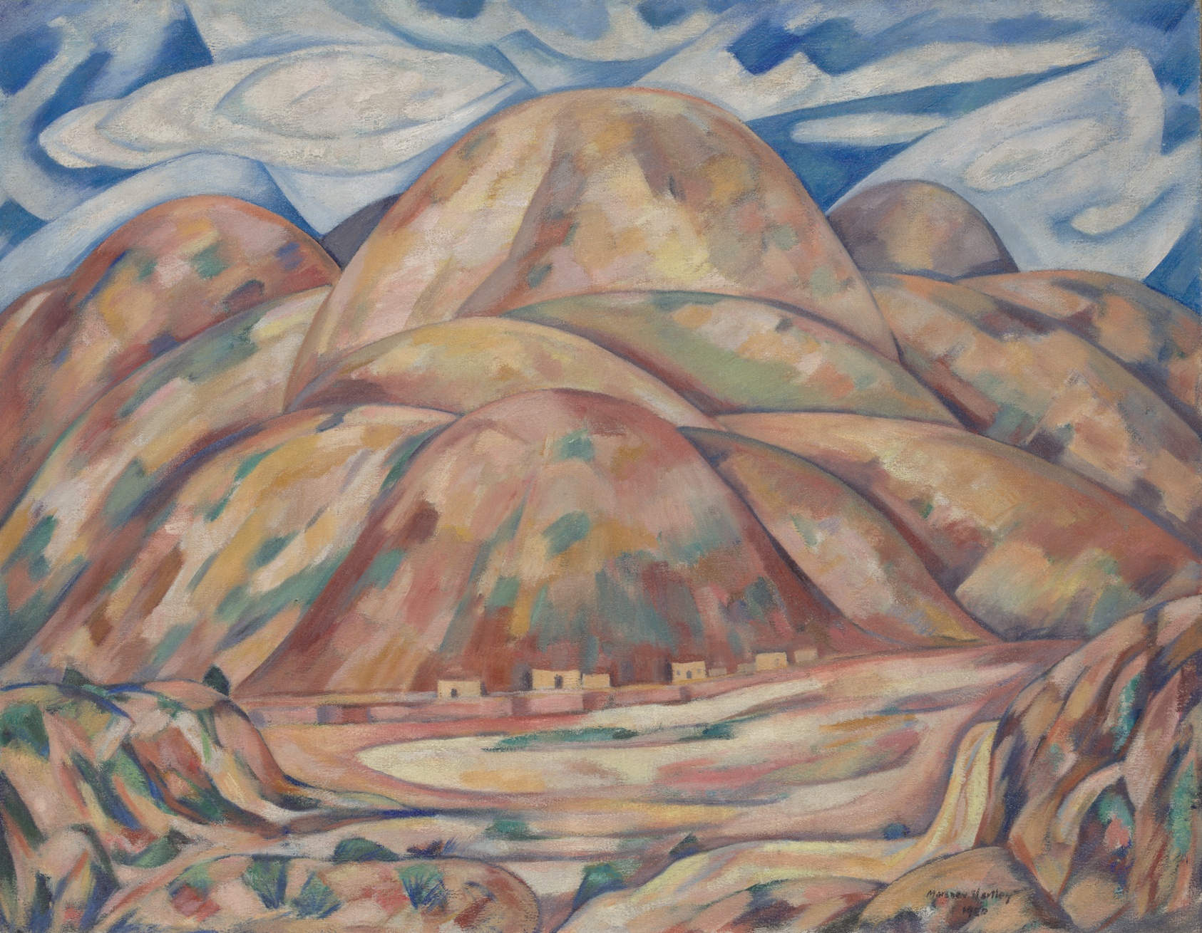 A work made of oil on canvas.