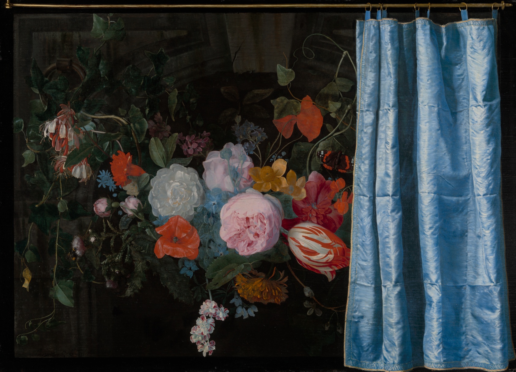 A work made of oil on panel.