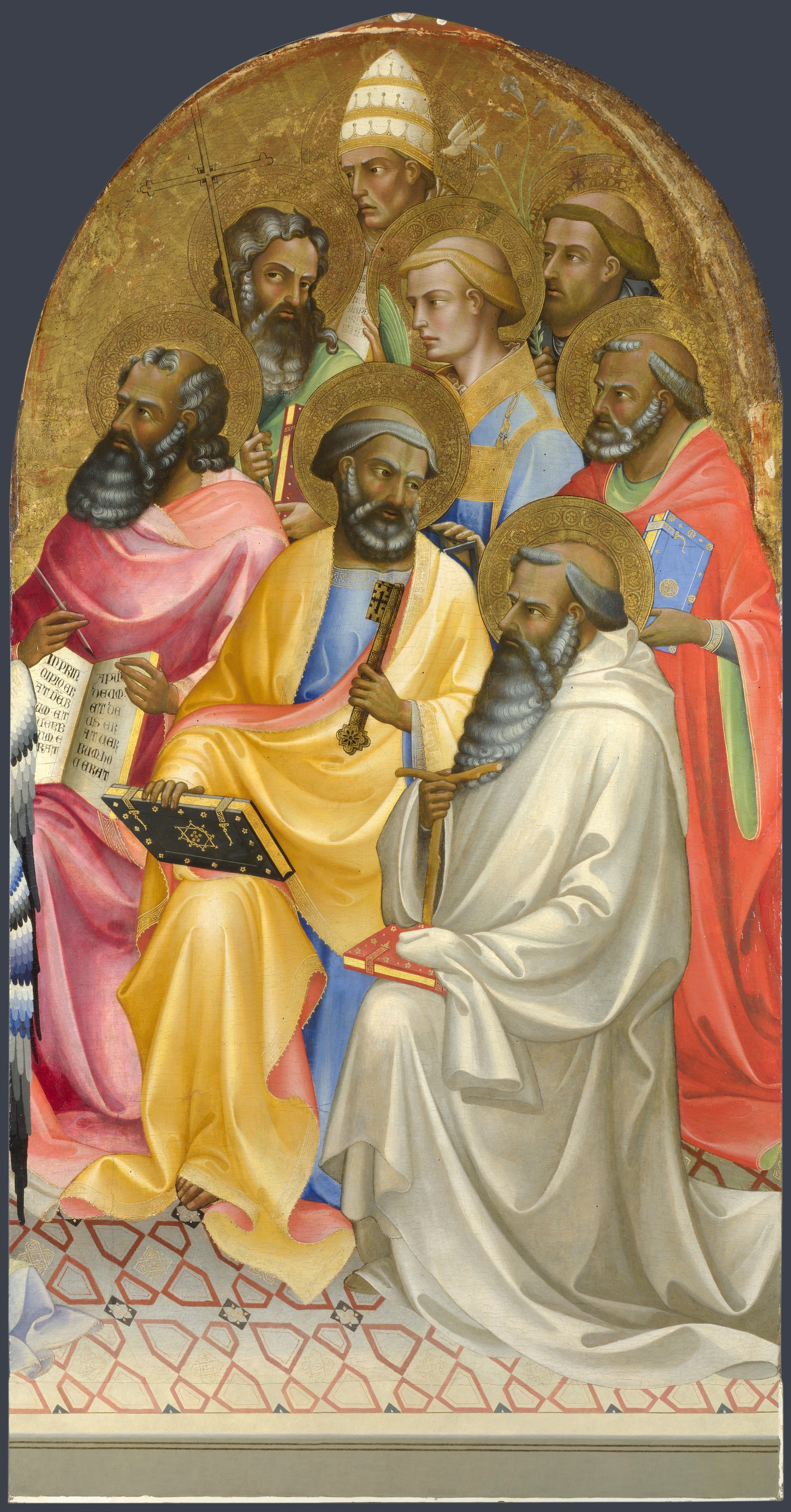 Lorenzo Monaco, Coronation of the Virgin, Saints 2, 1409, London NG by Lorenzo Monaco