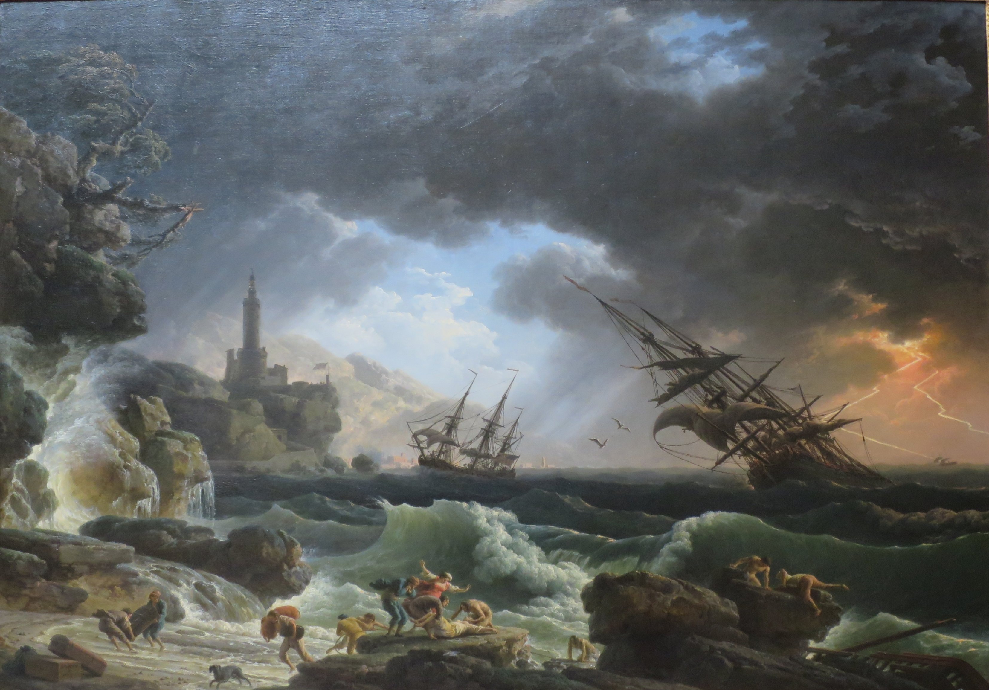 Shipwreck in Stormy Seas by Joseph Vernet, National Gallery, London by Joseph Vernet