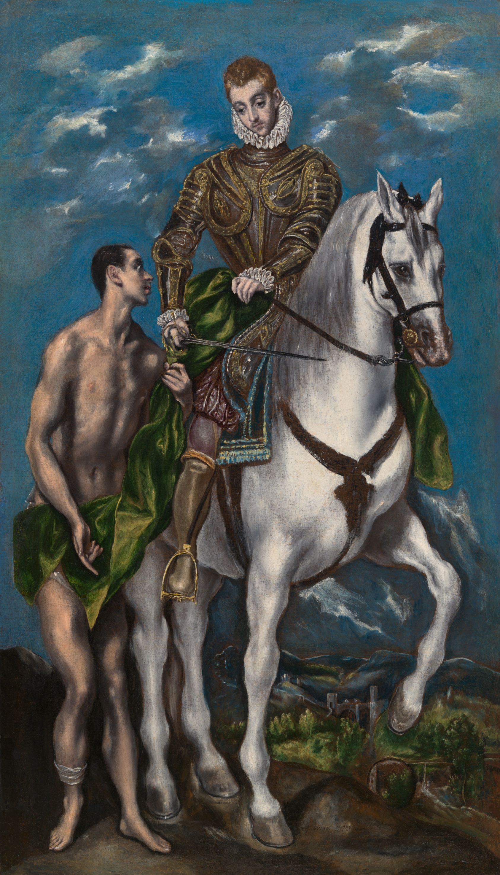 A work made of oil on canvas.