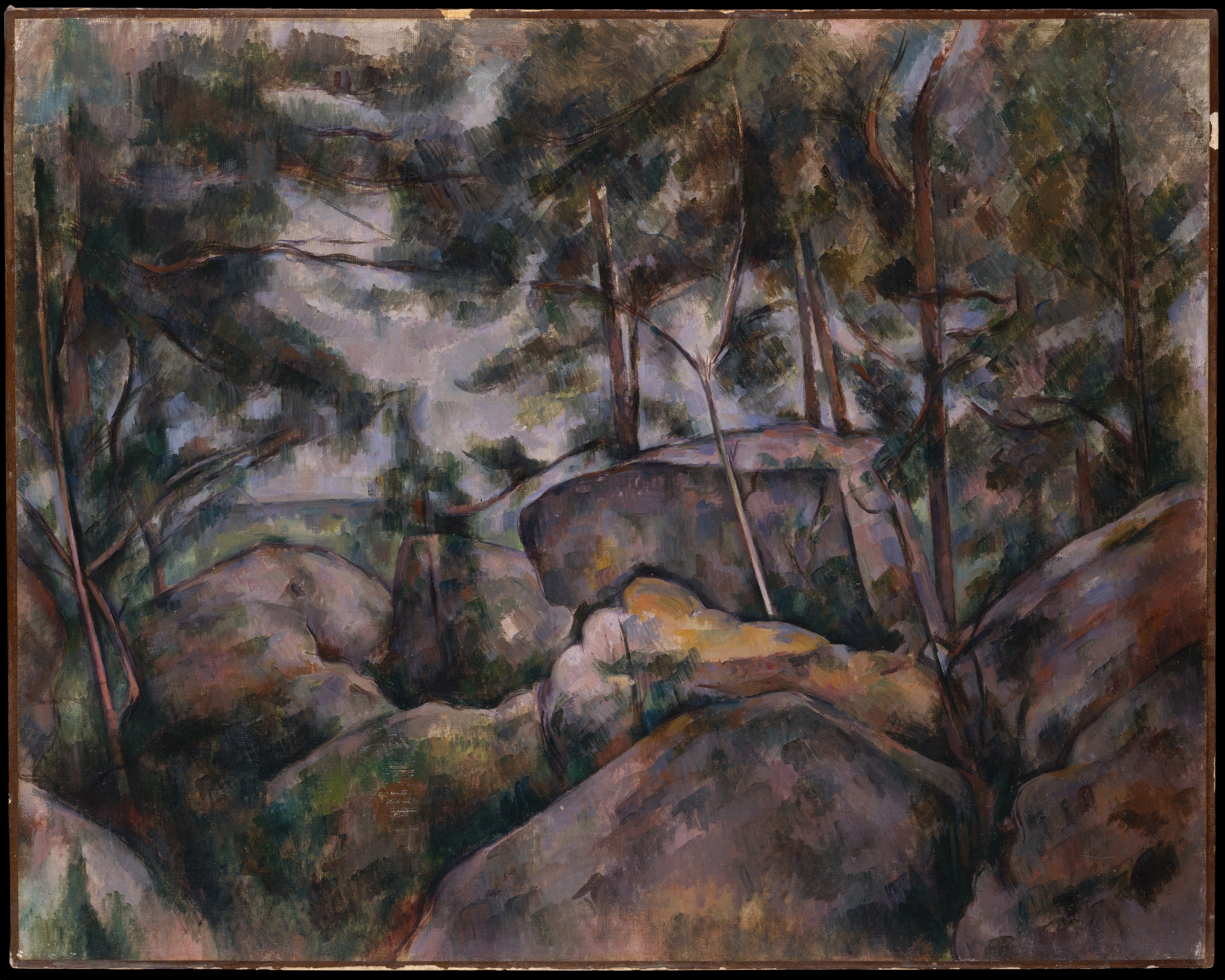 Rochers à Fontainebleau by Paul Cézanne