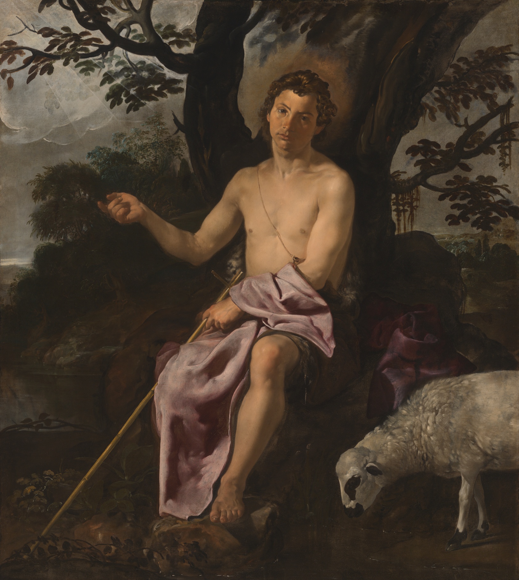 A work made of oil on canvas.