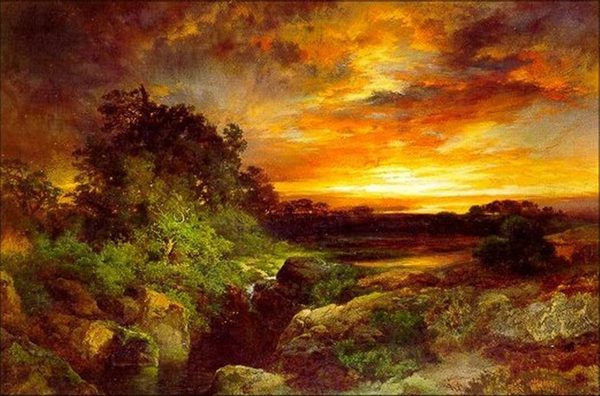 An Arizona sunset near the Grand Canyon by Thomas Moran