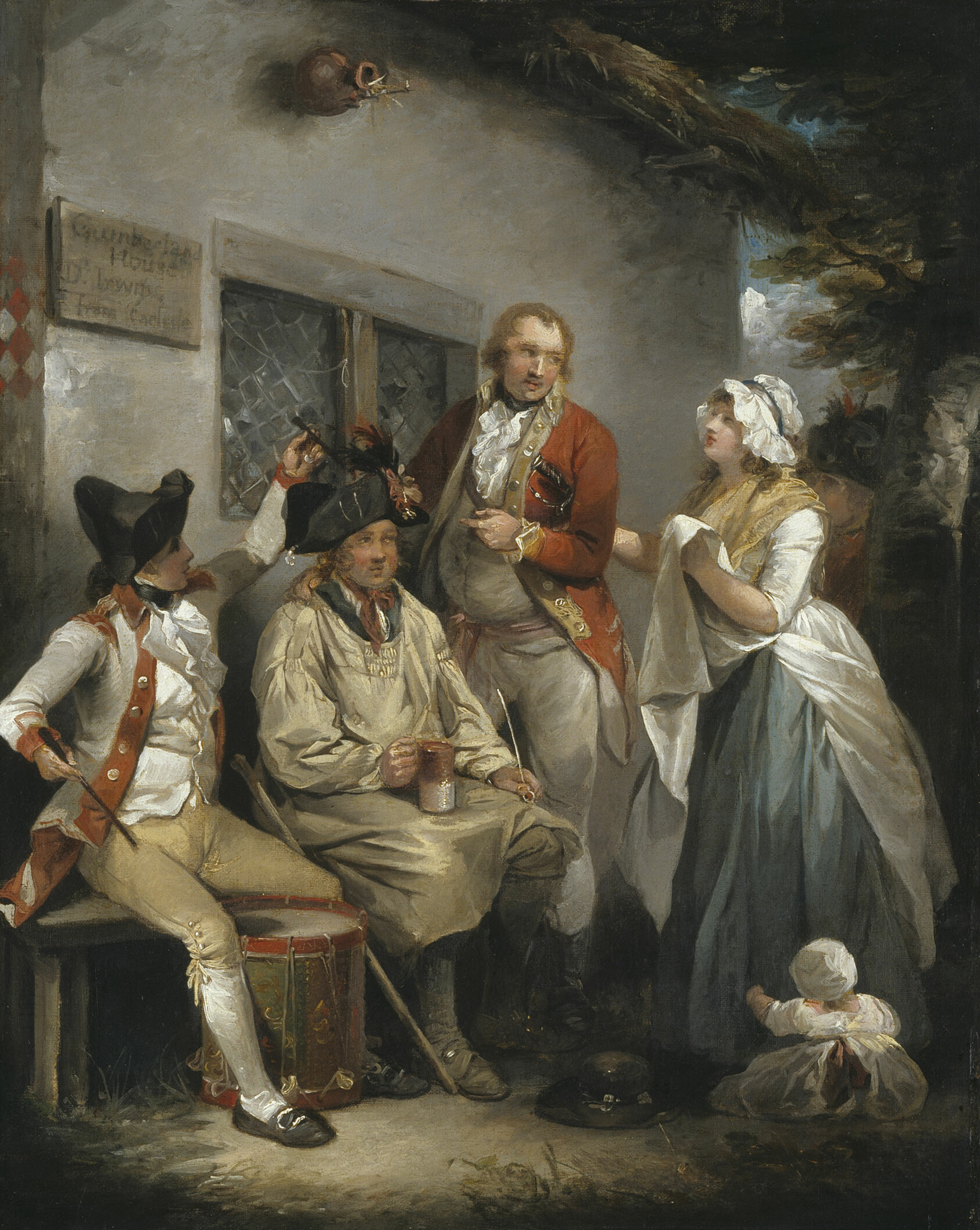 A work made of oil on canvas.