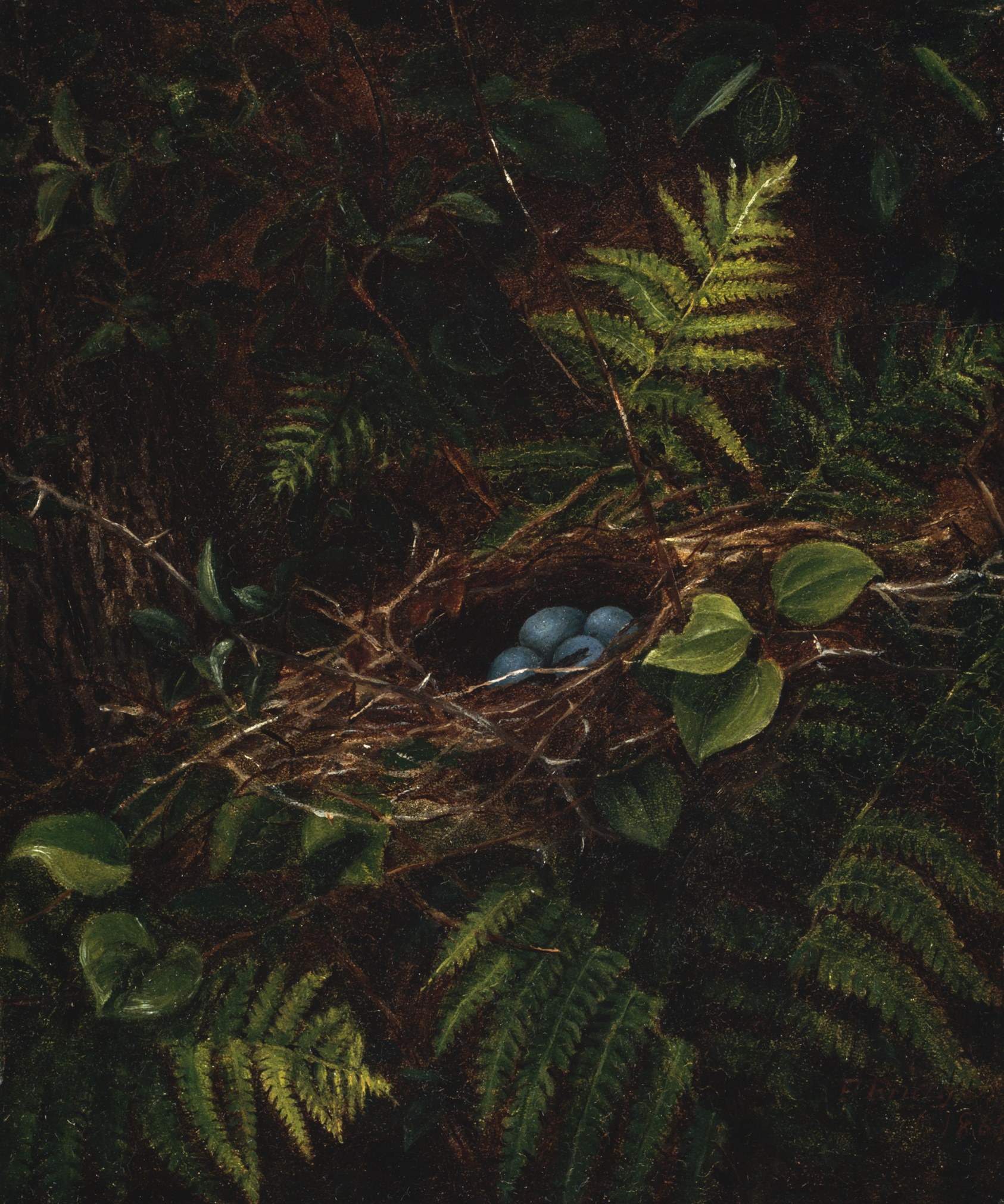 A work made of oil on panel.