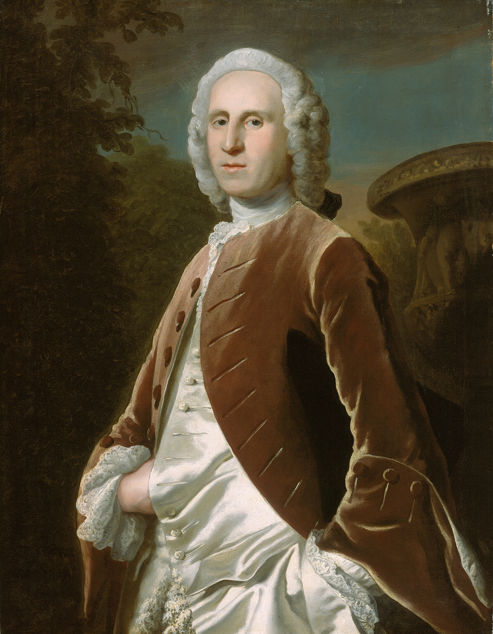 A work made of oil on canvas.