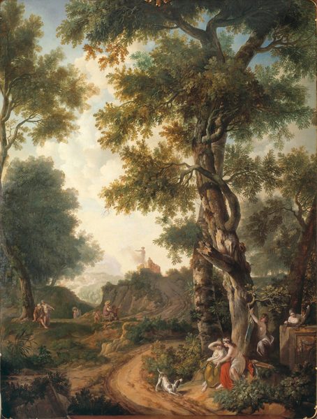 Arcadisch landschap met reizigers Rijksmuseum Amsterdam SK-A-4854-I by Jurriaen Andriessen