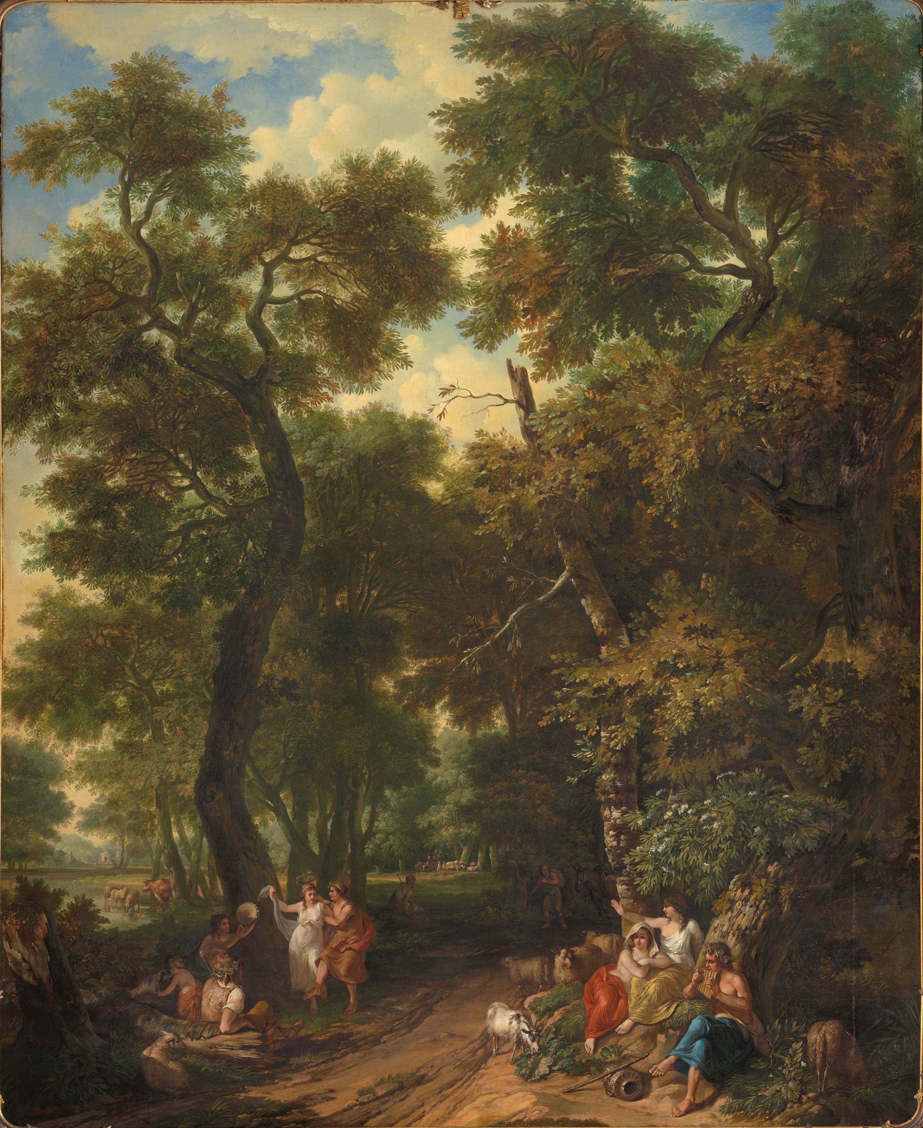 Arcadisch landschap met musicerende en dansende herders Rijksmuseum Amsterdam SK-A-4854-J by Jurriaen Andriessen