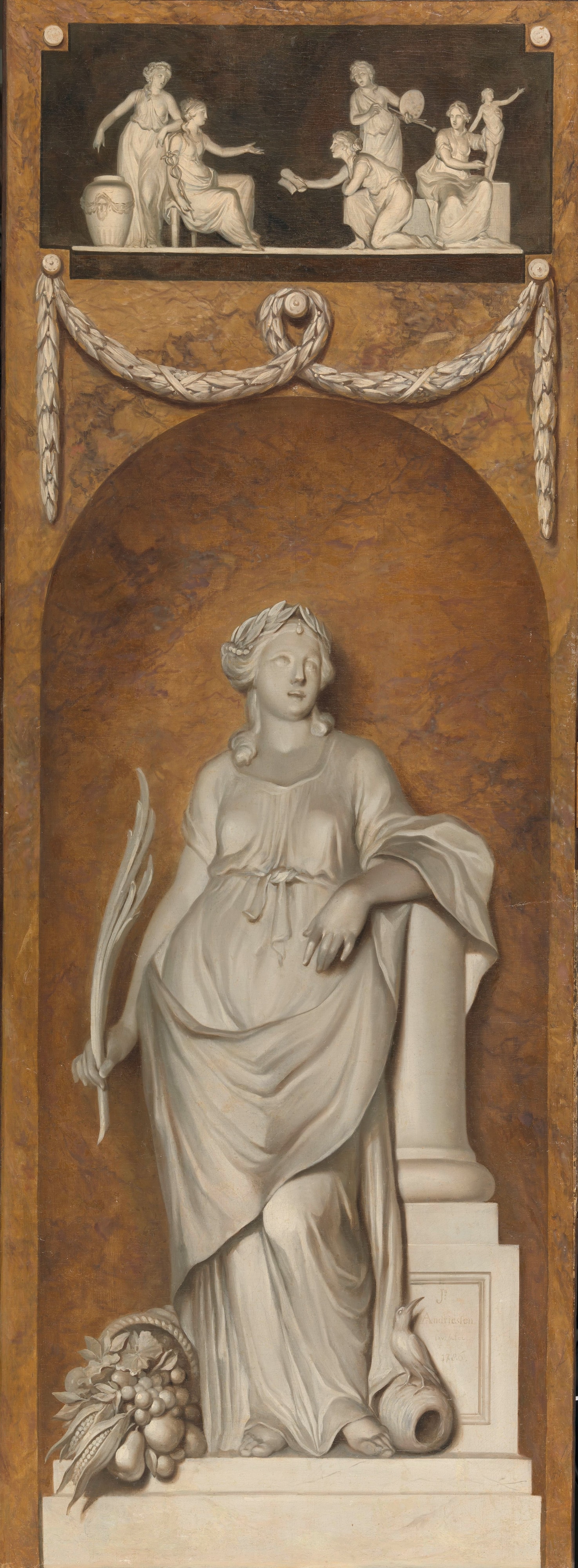 Painted Wall Hanging with Peace by Jurriaen Andriessen Rijksmuseum Amsterdam SK-A-5024 by Jurriaen Andriessen