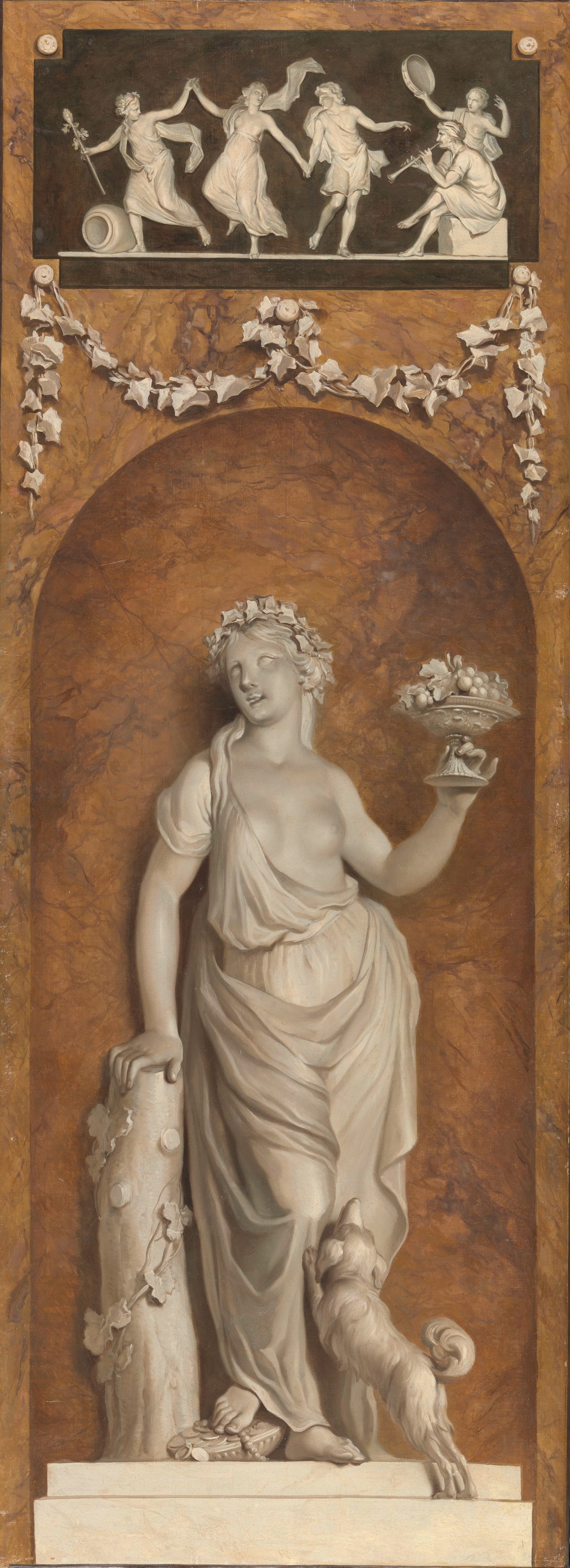 Behangselschildering met bacchante Rijksmuseum Amsterdam SK-A-5025 by Jurriaen Andriessen