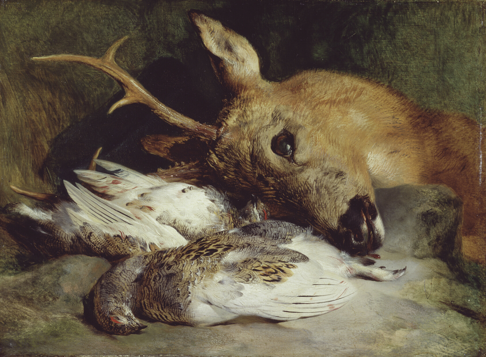 A work made of oil on panel.