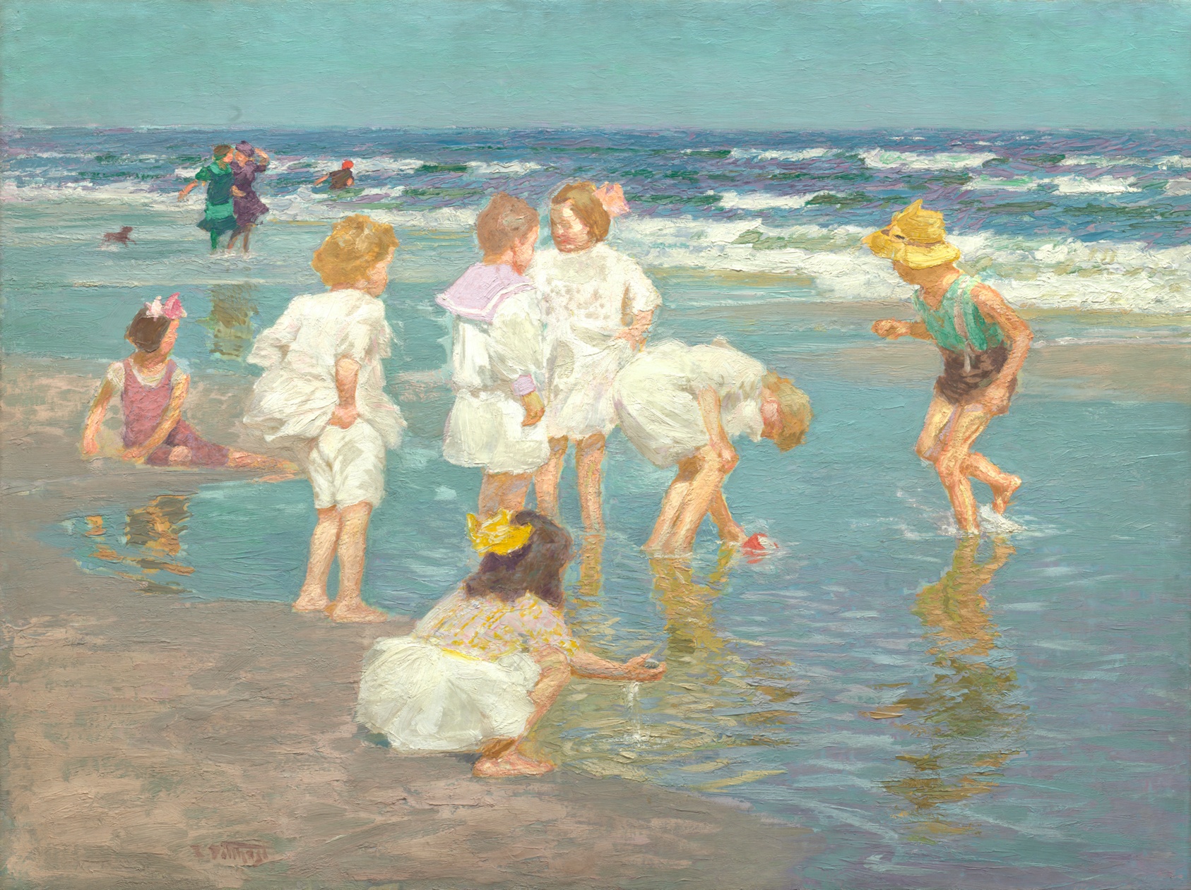 A work made of oil on canvas.
