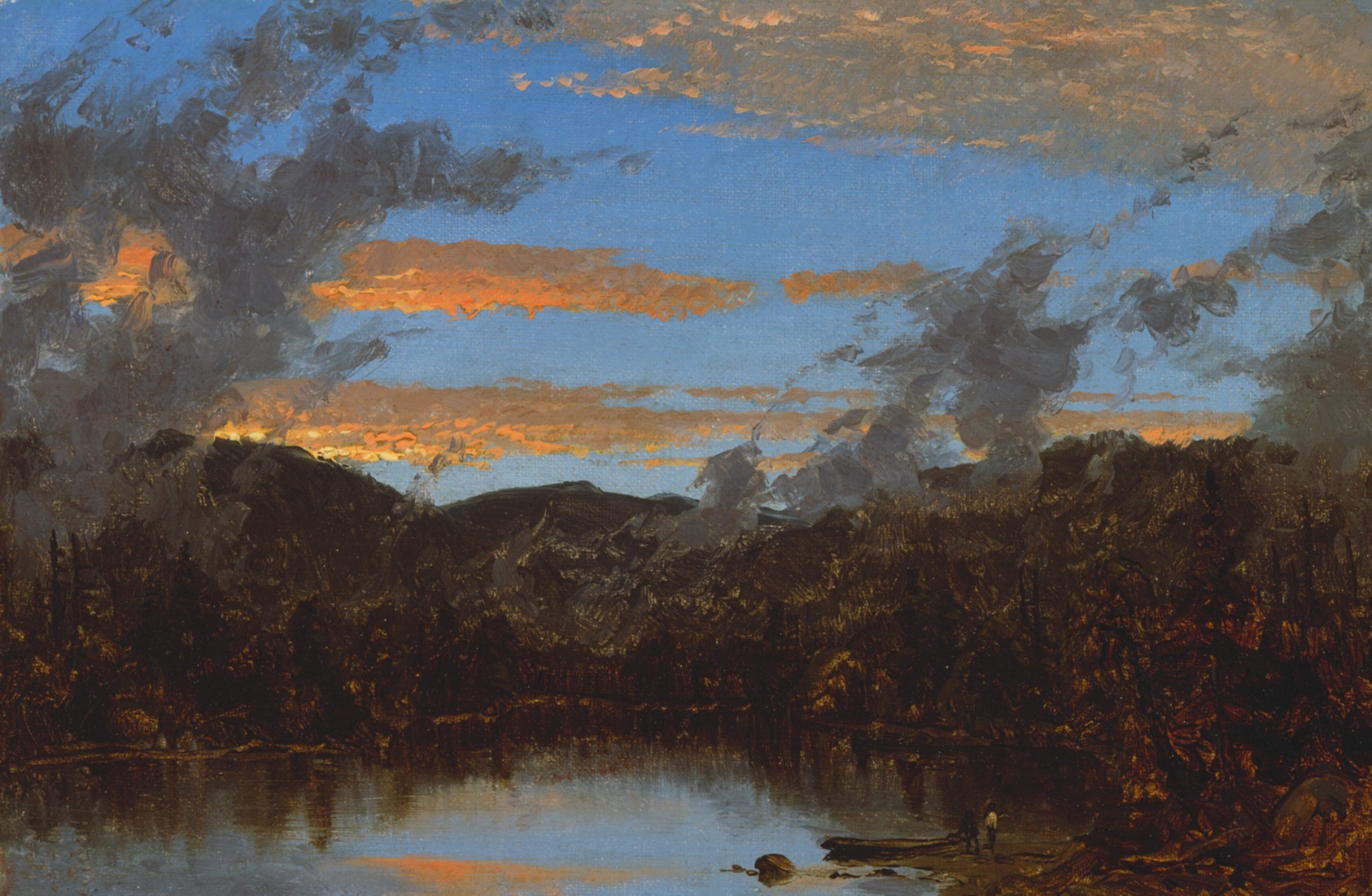 A work made of oil on canvas.