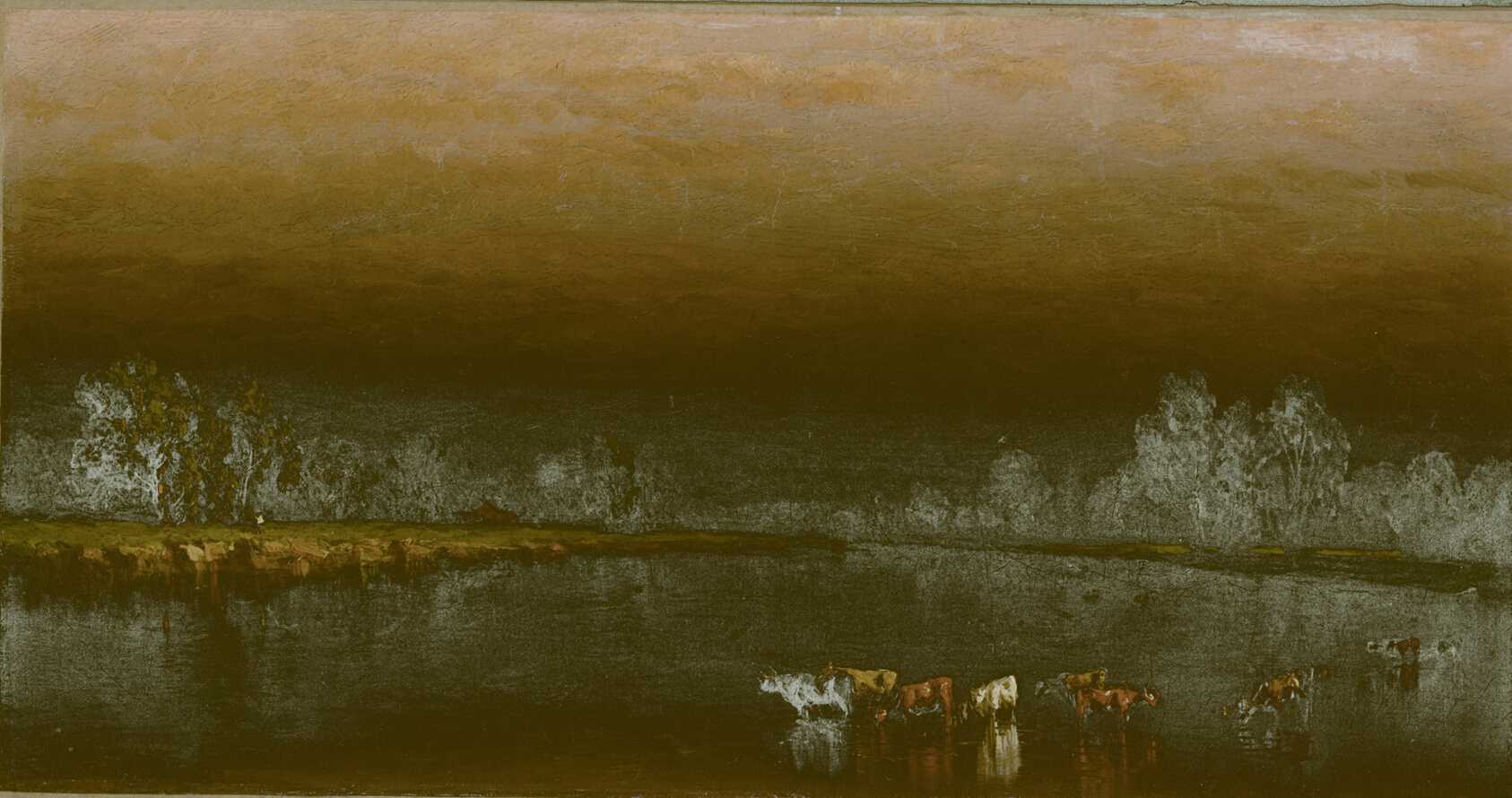 A work made of oil on canvas.