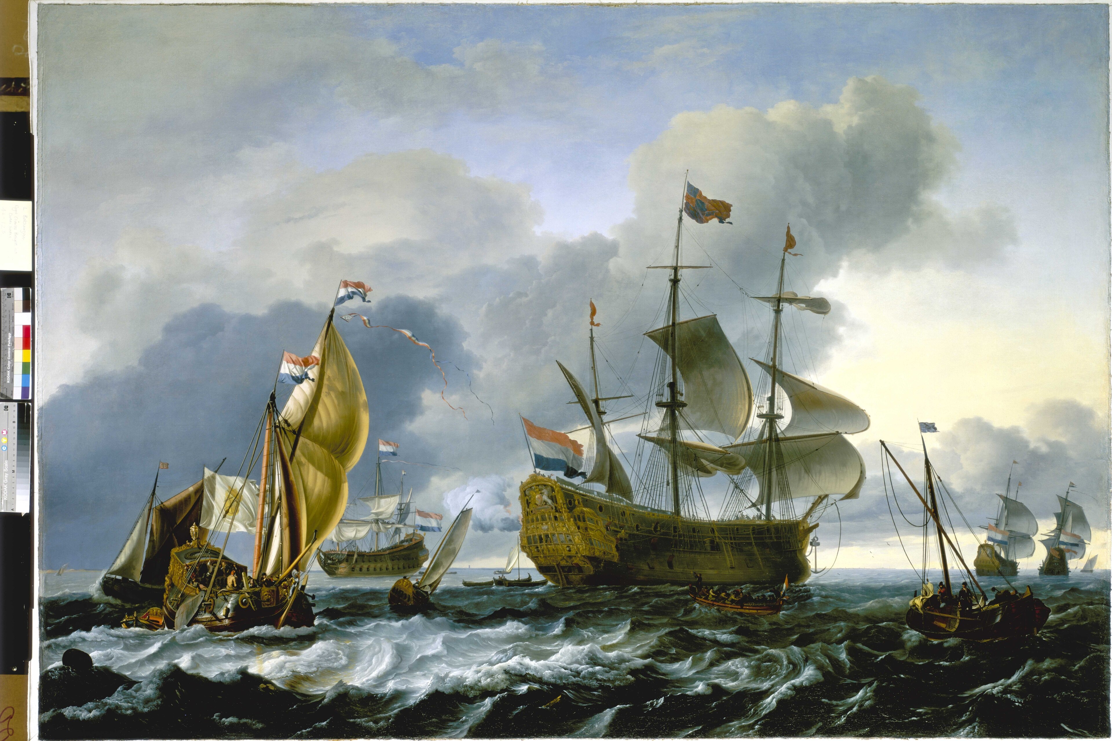 Dutch attack on the Medway: the 'Royal Charles' carried into Dutch Waters, 12 June 1667 by Ludolf Bakhuizen