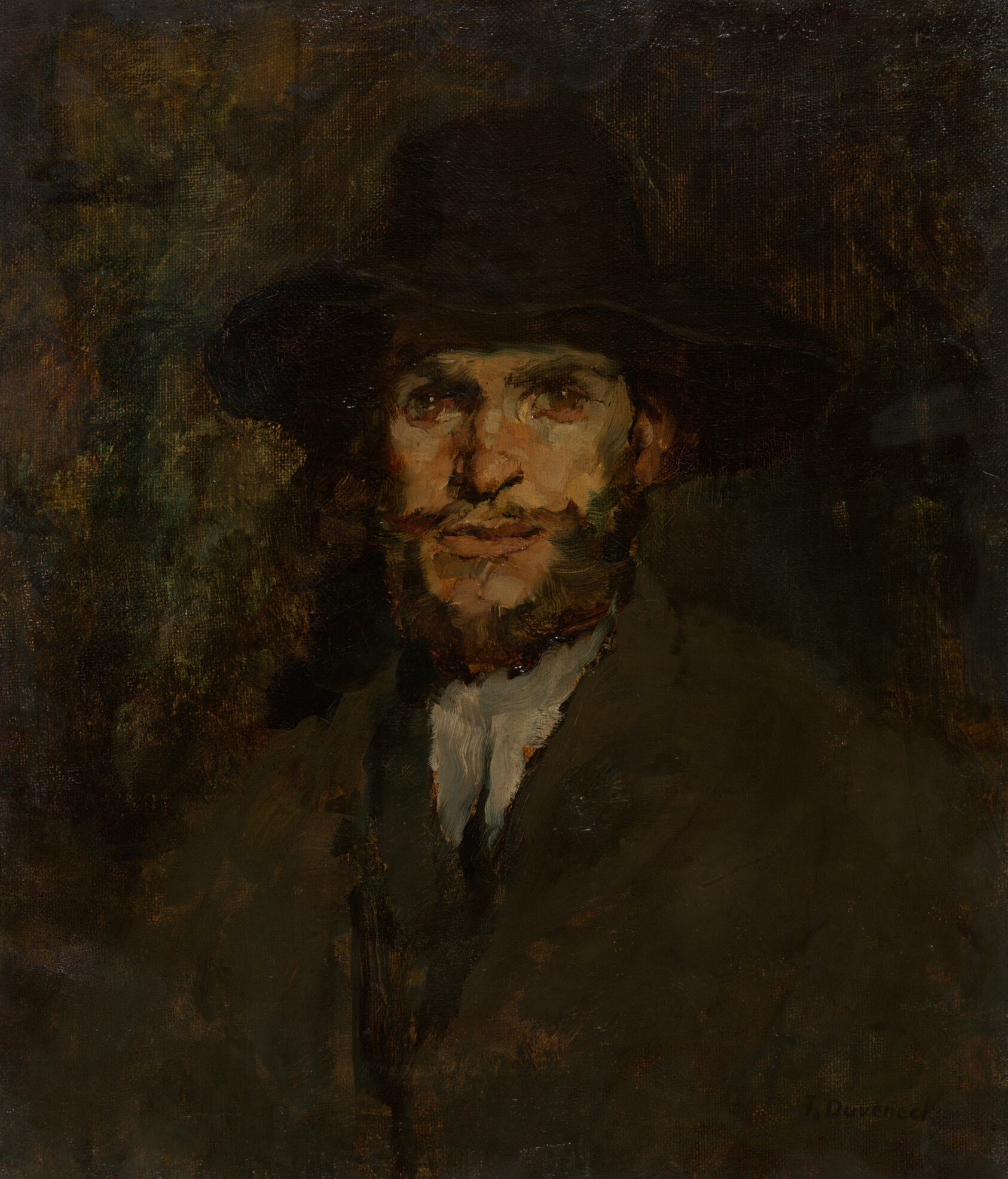 A work made of oil on canvas.