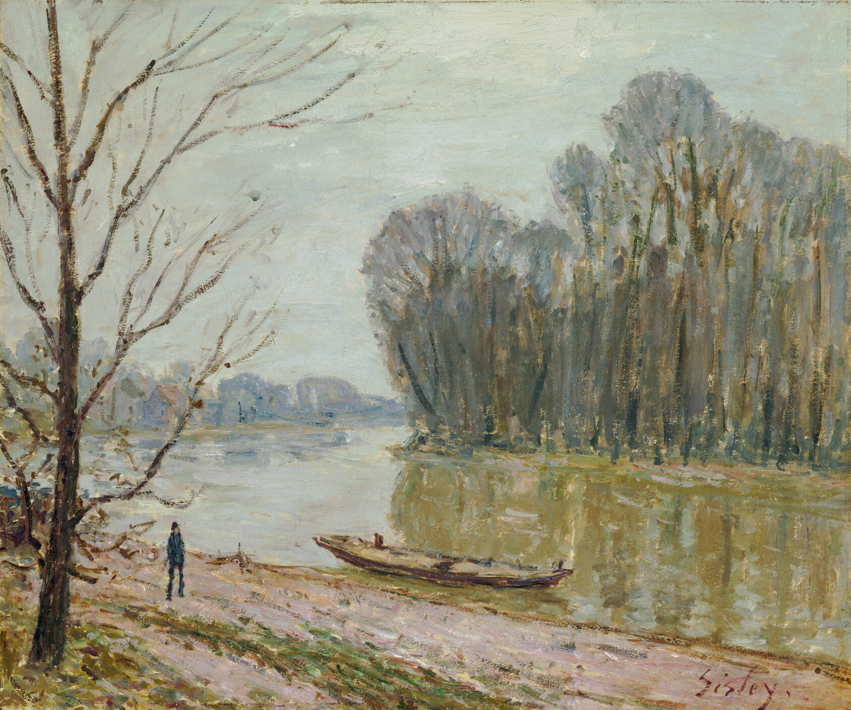 A work made of oil on canvas.