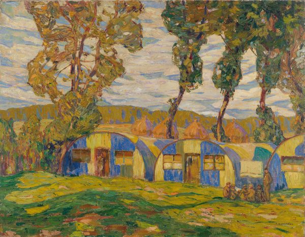 Camouflage Huts, Villers-au-Bois by A. Y. Jackson