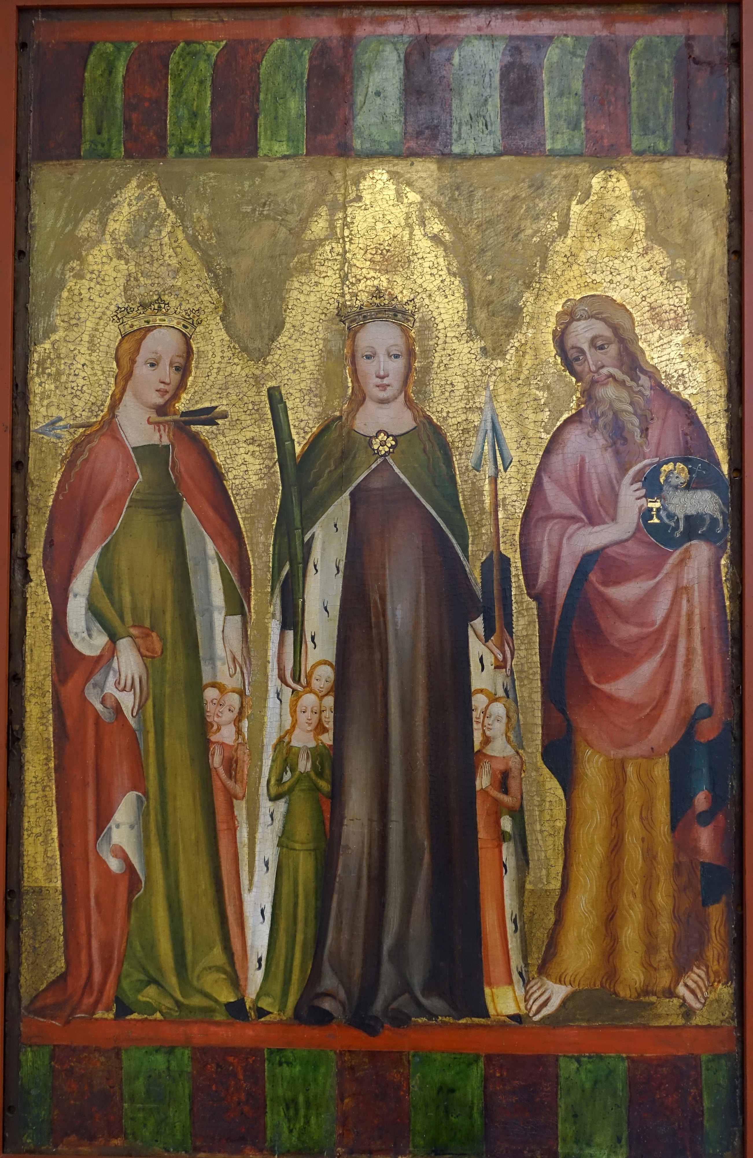Altarpieces: The Saints Ursula, Christina and John the Baptist by Unknown author Unknown author