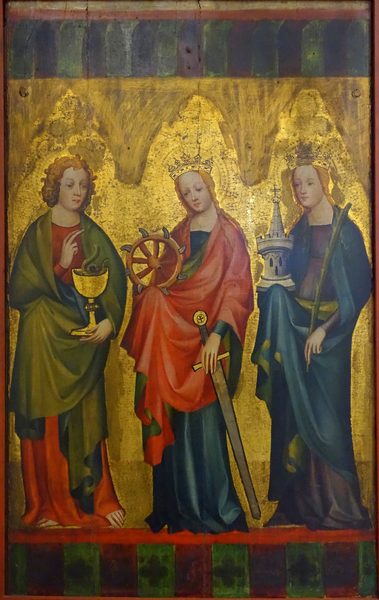 Altarpieces: The Saints John Evangelist, Catherine and Barbara by Unknown author Unknown author