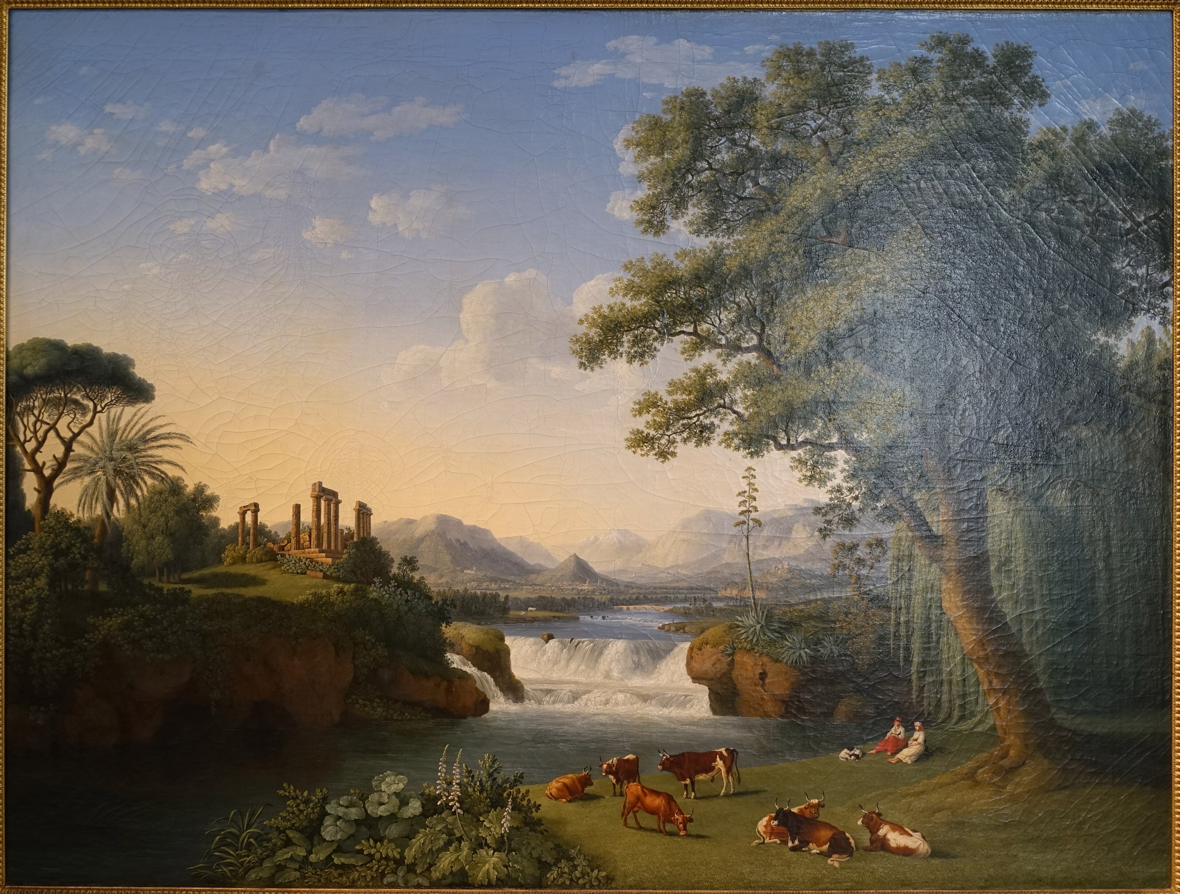 Idealized landscape with Temple of Juno from Agrigento by Jacob Philipp Hackert
