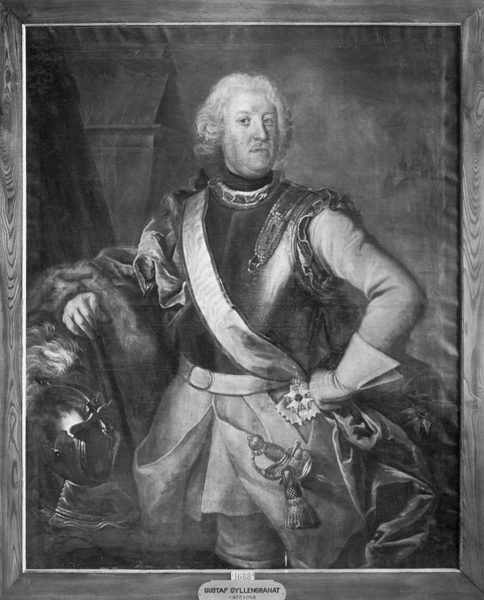 Gustaf Gyllengranat (1677-1749), baron, major-general, married to Maria Zimmerman by Johan Henrik Scheffel