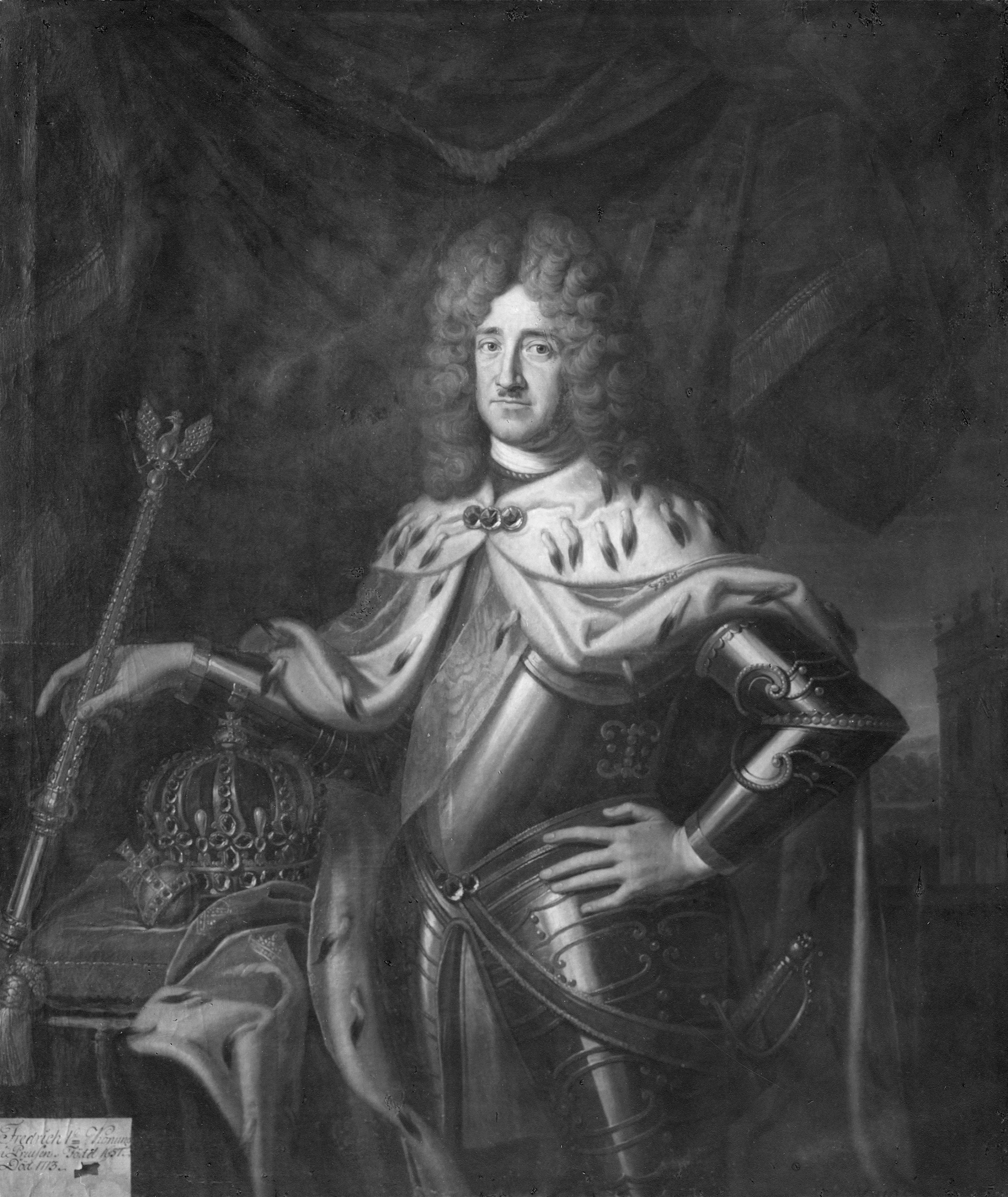 Fredrik I, 1657-1713, konung av Preussen, kurfurste av Brandenburg by Unidentified painter