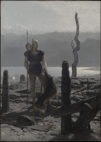 Frithiofs återkomst (ur Frithiofs saga) by August Malmström