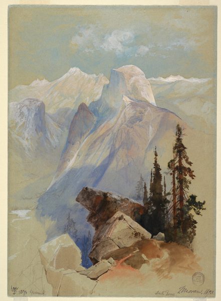 Drawing, Half Dome, Yosemite, 1873 by Thomas Moran