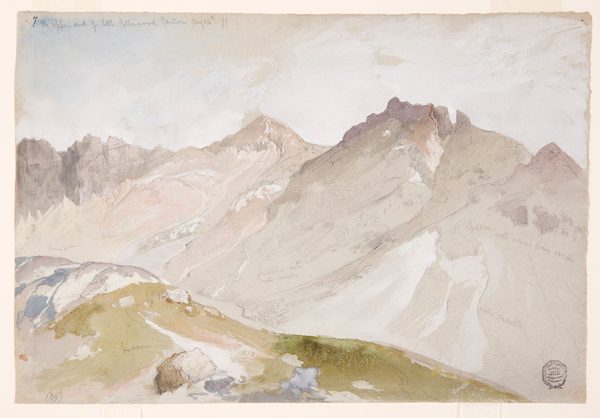 Drawing, The Upper End of Little Cottonwood Canyon, Wasatch Range, near Ogden, Utah, August 13, 1879 by Thomas Moran