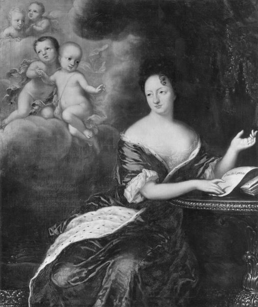 Ulrika Eleonora the Elder (1656-1693), Princess of Denmark, Queen of Sweden, and her four deceased sons by David Klöcker Ehrenstrahl