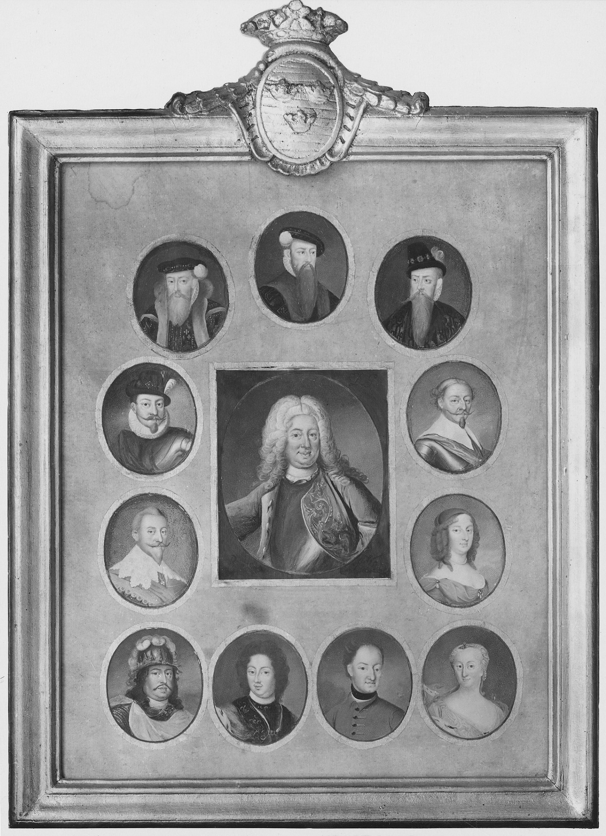 Sveriges regenter från Gustav I till Fredrik I, 12 personer by Attributed to Niclas Lafrensen d.ä.