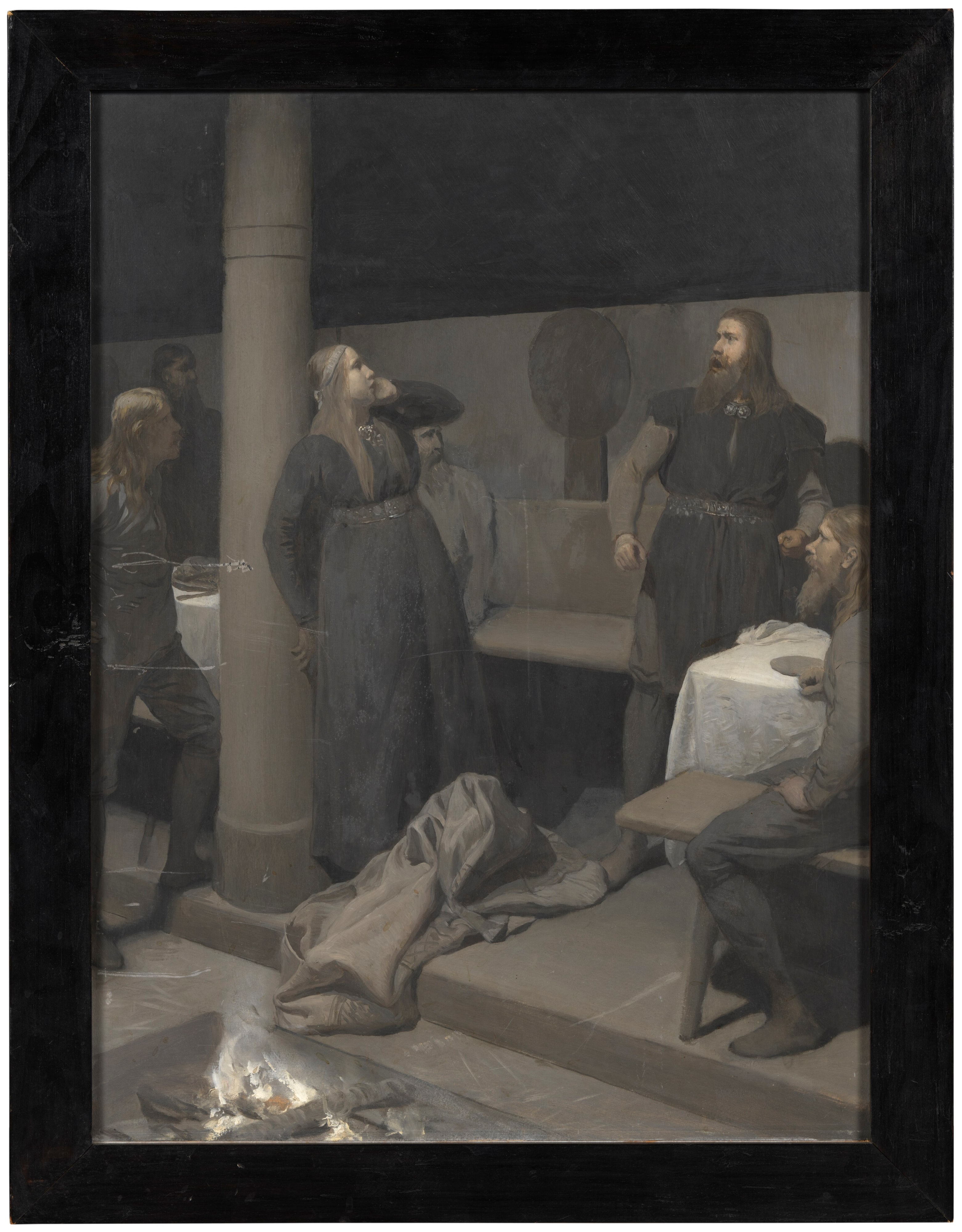 Hallgerd’s Slap. Illustration for Njal’s Saga, ch. 48 by August Malmström
