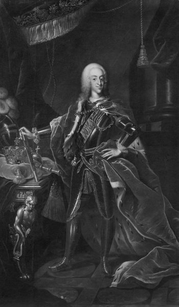 Kristian VI, 1699-1746, kung av Danmark och Norge by Johann Salomon Wahl