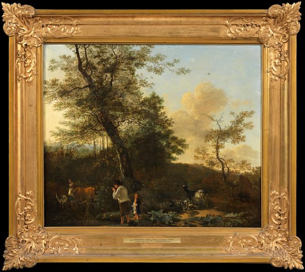 Shepherds and Cattle in a Pasture by Adam Pynacker