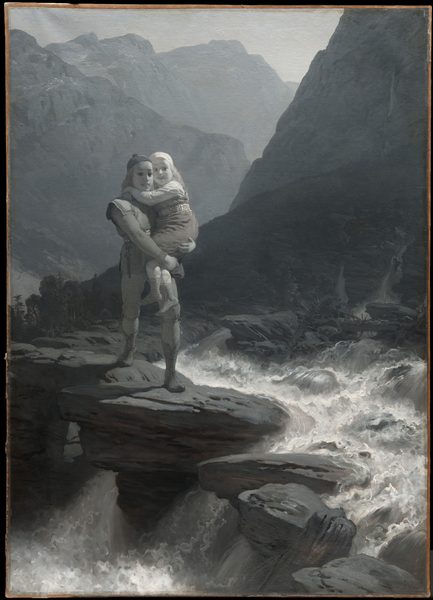 Frithiof och Ingeborg (ur Frithiofs saga) by August Malmström