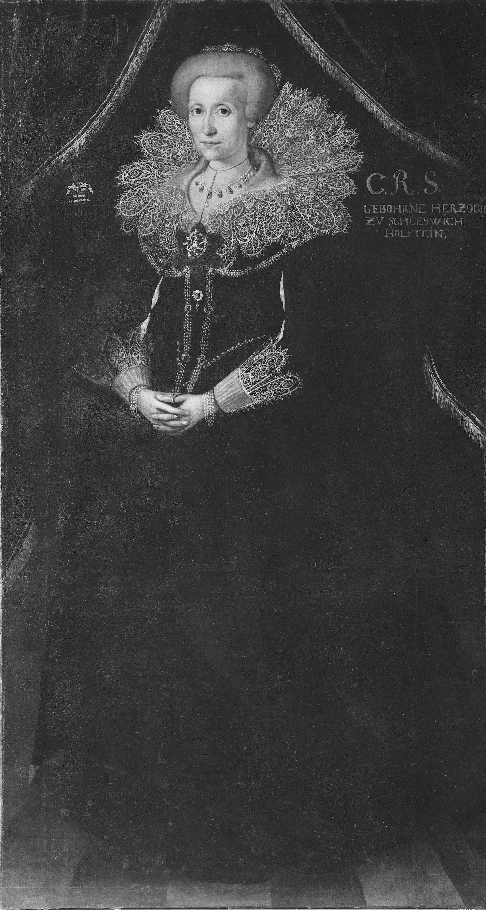 Okänd kvinna av Bielkeätten by Jacob van Doordt