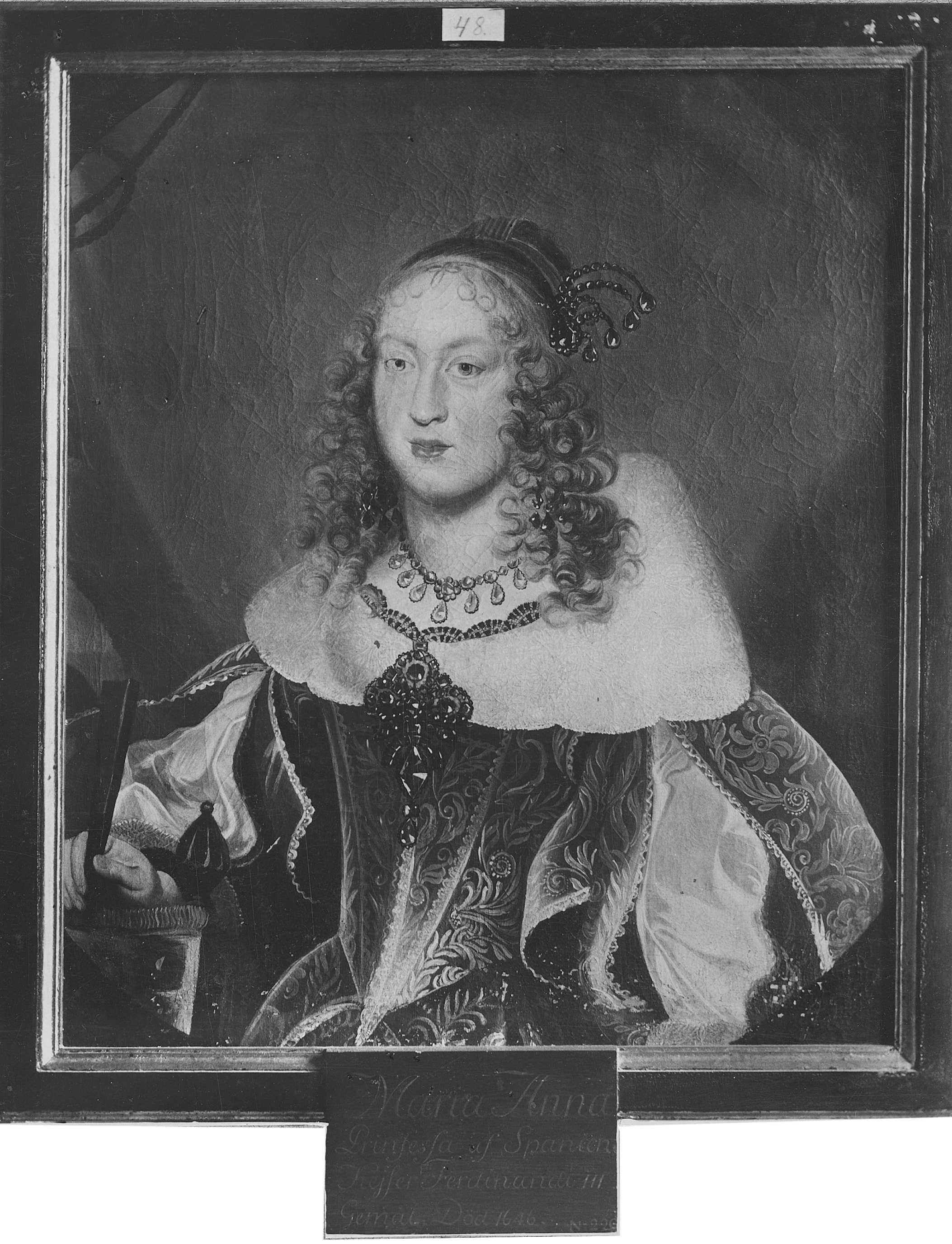 Maria Leopoldina? (1632–1649), Archduchess of Austria, Consort of Emperor Ferdinand III by His Second Marriage by Frans Luycx